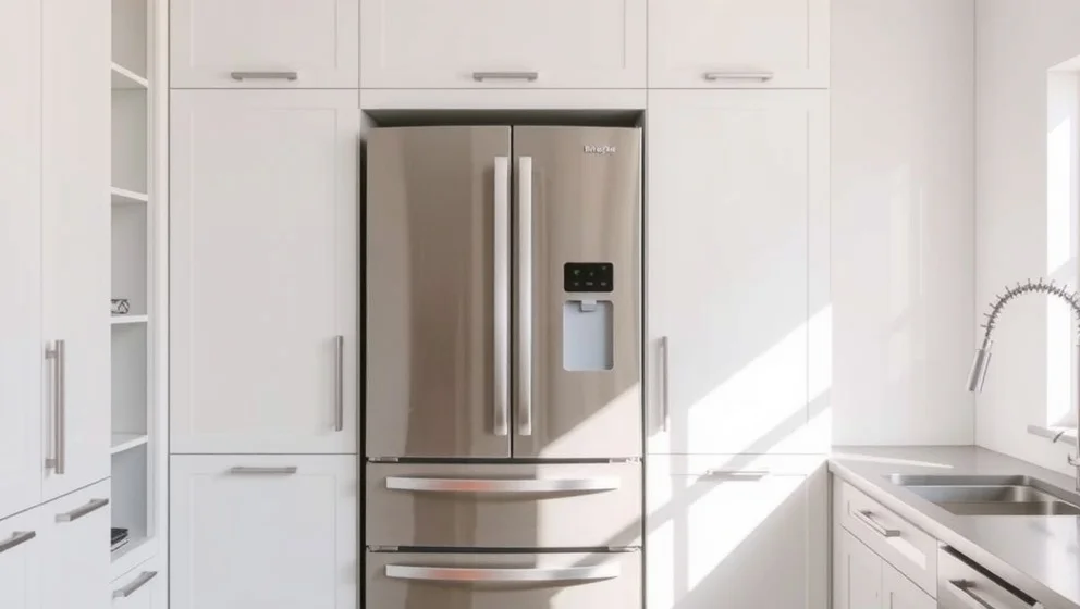 Integrerad kyl och frys för mindre kök
