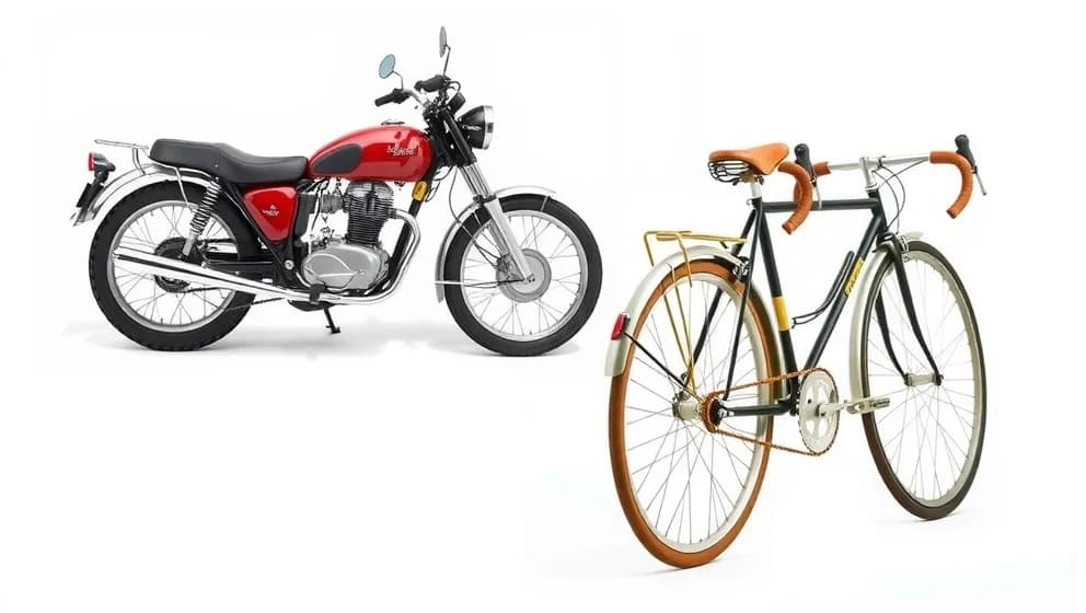 Säter cykel och motor tillsammans